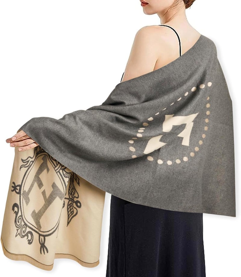 EXTREE Scarfs for Women Pashmina Silky Shawl Wrap for Evening Dressing Blanket Open Front Poncho Cape - Image 2
